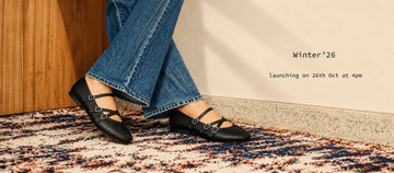 Laal Mahal Winter '26 | Black triple strap Mary Jane flats | Launching October 26 at 4 PM