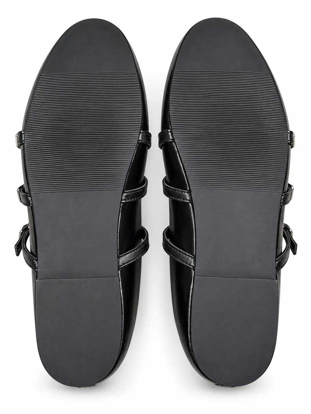 Black Triple Strap Mary Janes