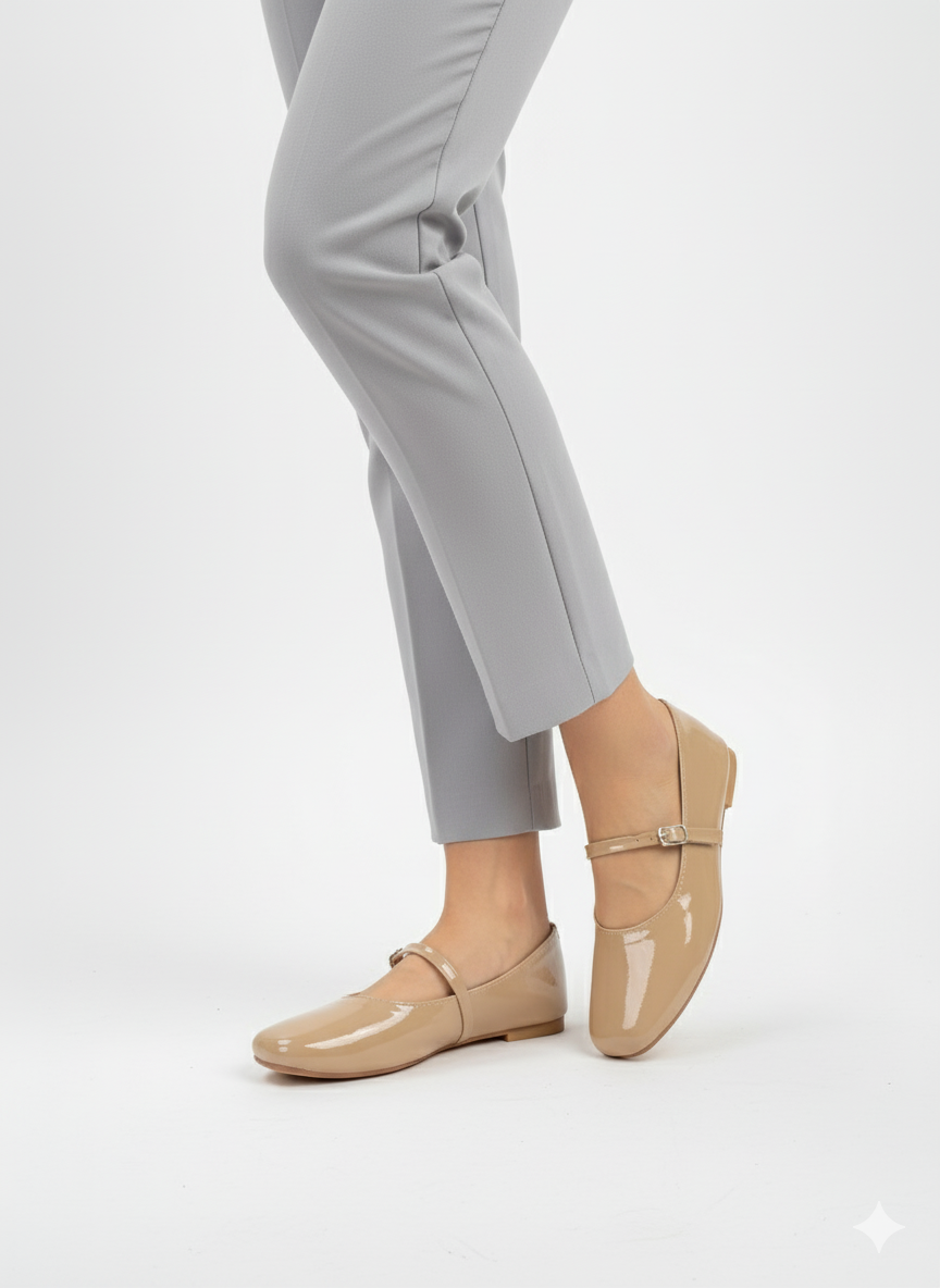 Beige Mary Janes