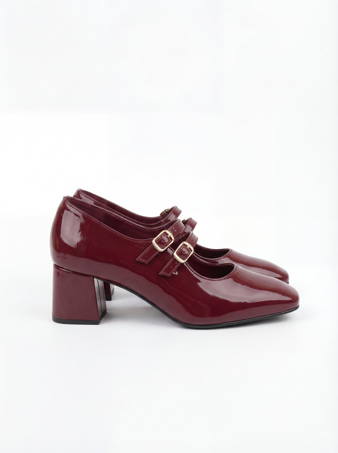 Maroon Mary Janes Heels