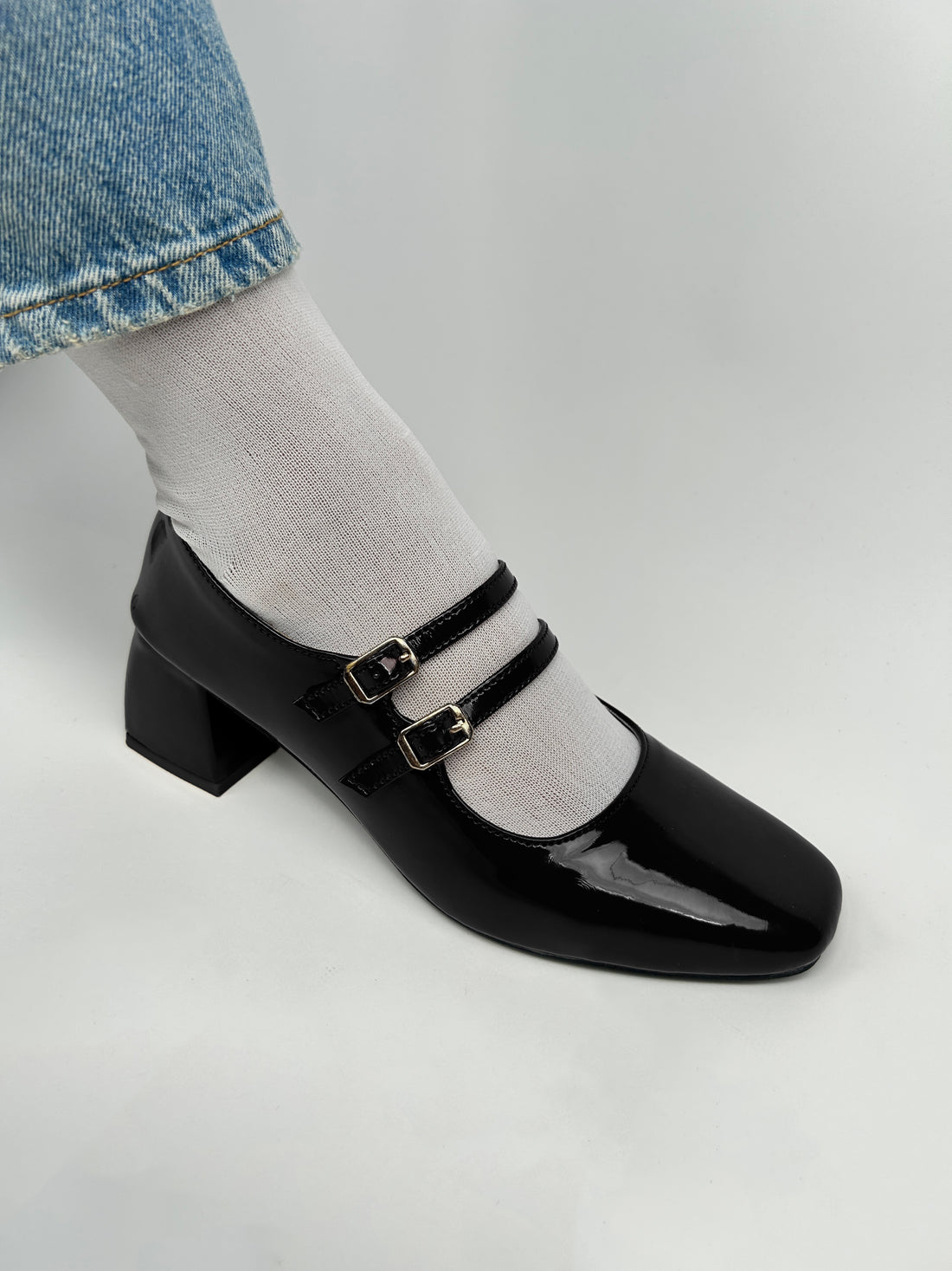 Black Mary Janes Heels