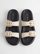 Ivory Double Buckle Sandals